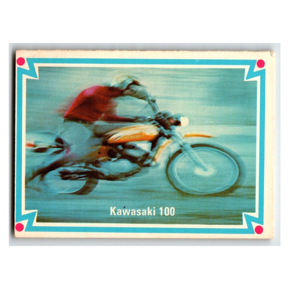 Vintage 1972 Kawasaki G5 100cc Motorcycle Sticker Card #2 Enduro